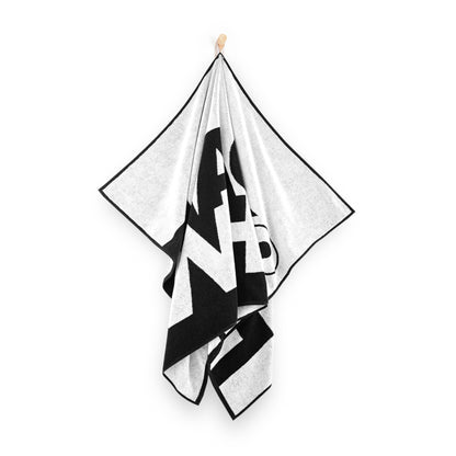 Beach Towel Black & White, size 100x160 (Big size) - Gatta Finland