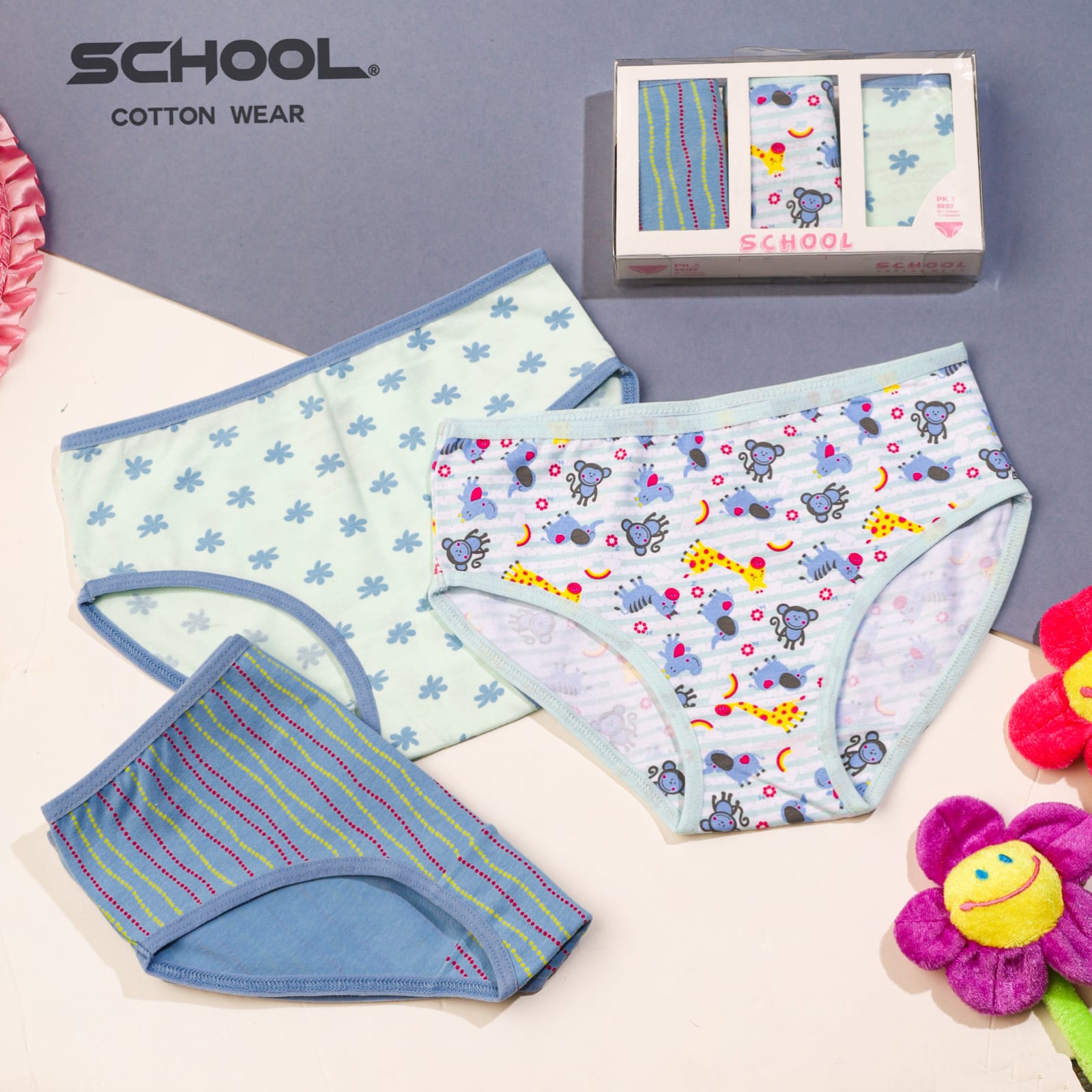 For girls sets of 3 BRIEF PRINTED 3*pieces - Gatta Finland