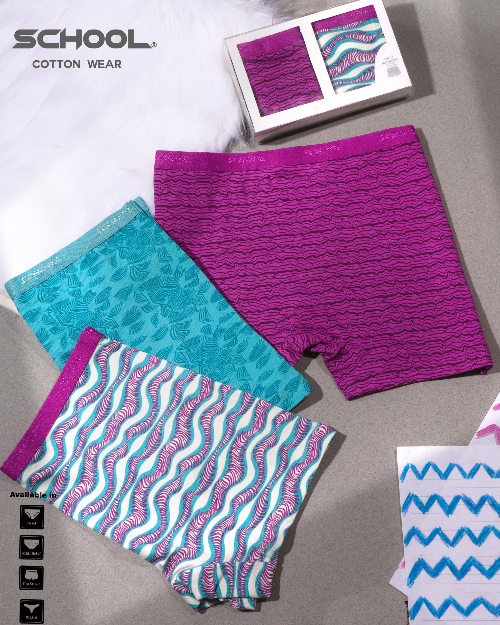 Violetti  Sets of 2 HOT SHORT PRINTED  2 pieces - Gatta Finland