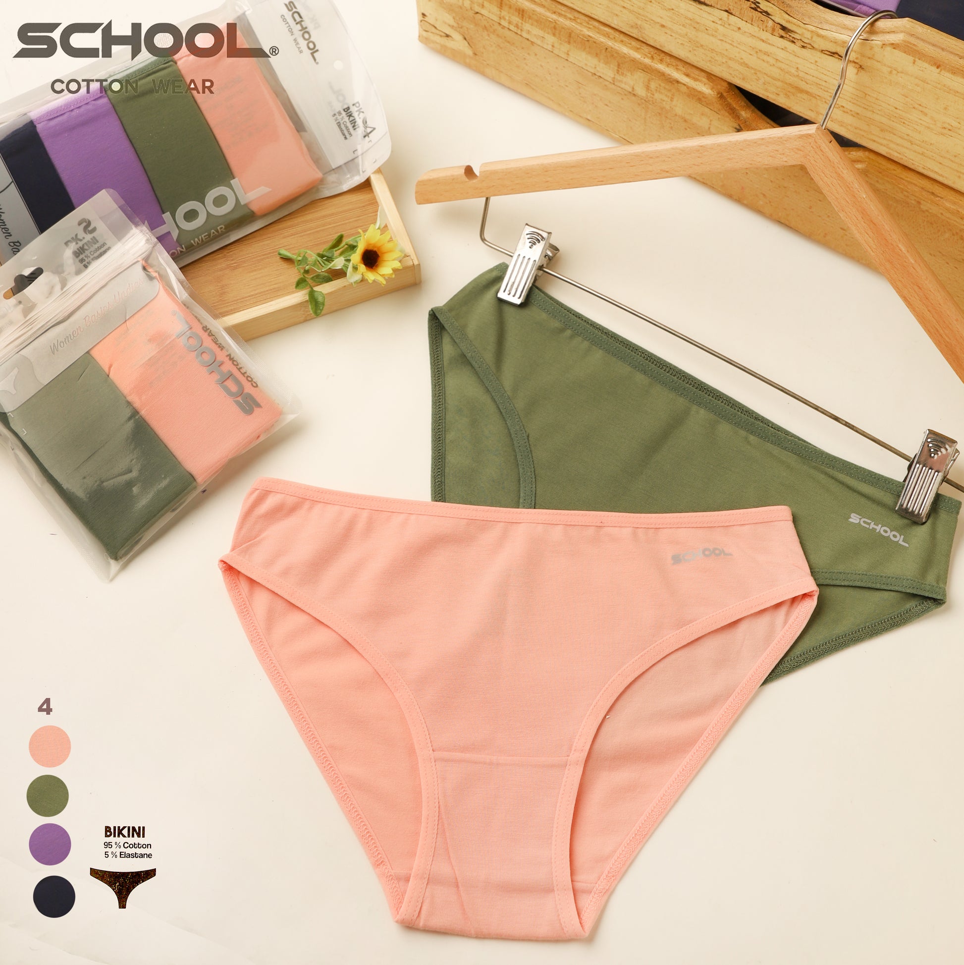 Sets of  Bikini plain (2*1 pieces in one package)-Mixed Colors (2 PCS) - Gatta Finland