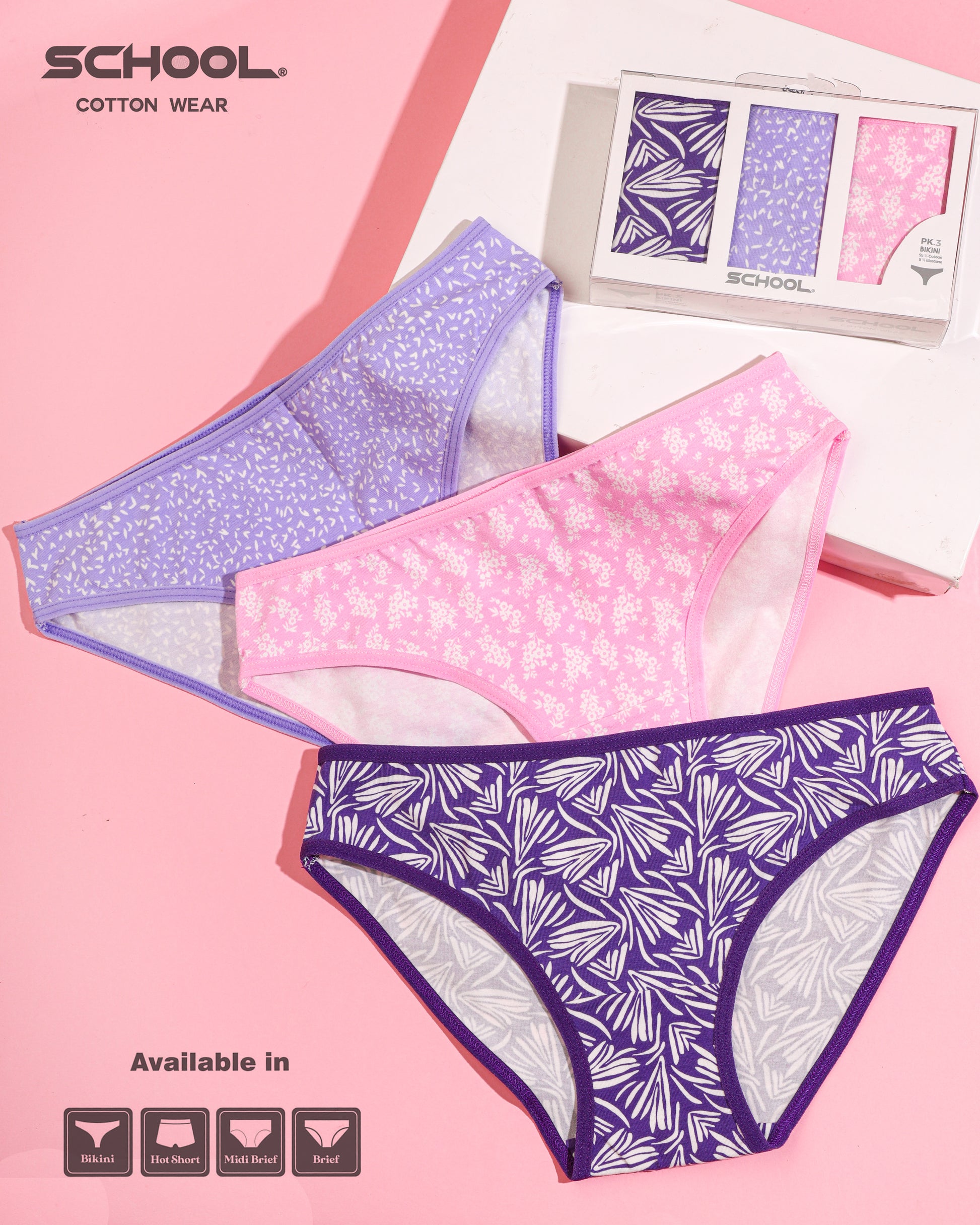 Sets of 3 BRIEF PRINTED 3 pieces - Gatta Finland