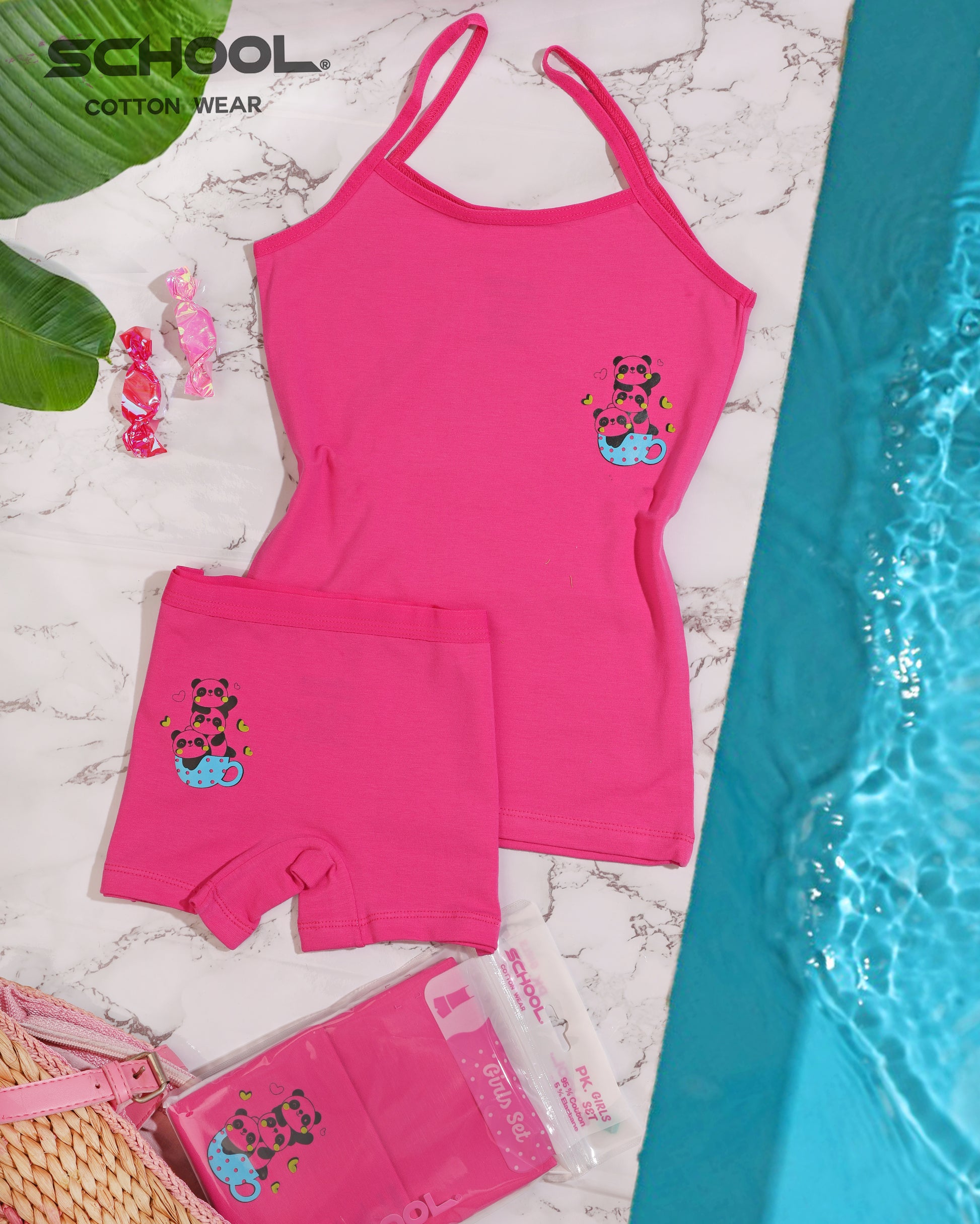 Pinky -Girls set (Top & Hotshort) - Gatta Finland